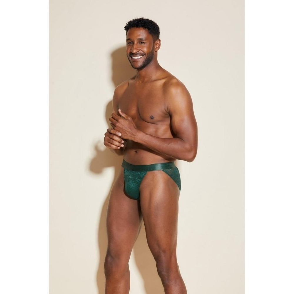 Cosabella Never Say Never Luxury Lace Brief Congo Green Size L